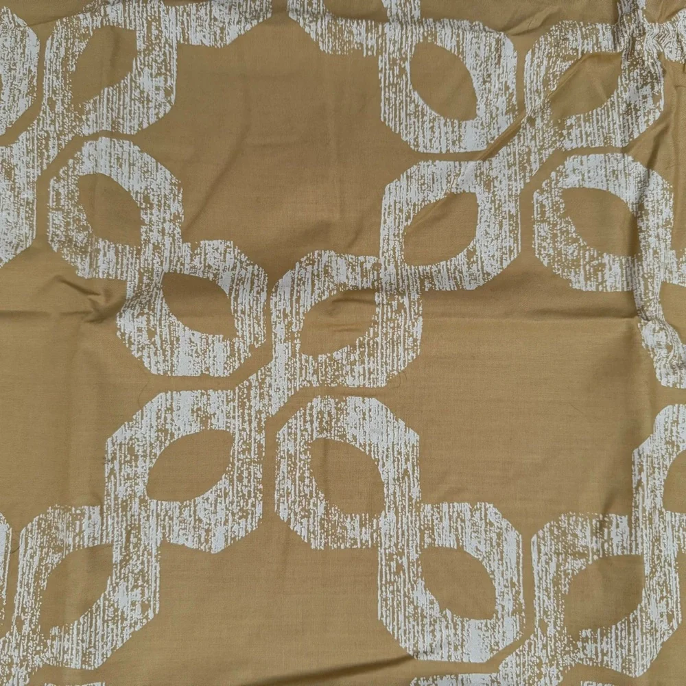Set of 3 - West Elm Carved Circles - Mustard Yellow Pillow Shams NEW
